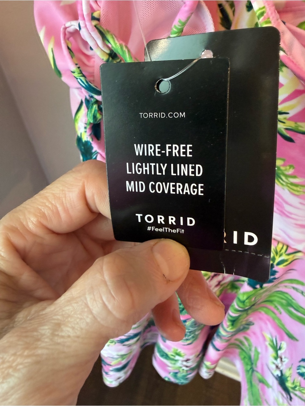 Torrid Pink Floral One-Piece Swim Dress - Picture 9 of 9